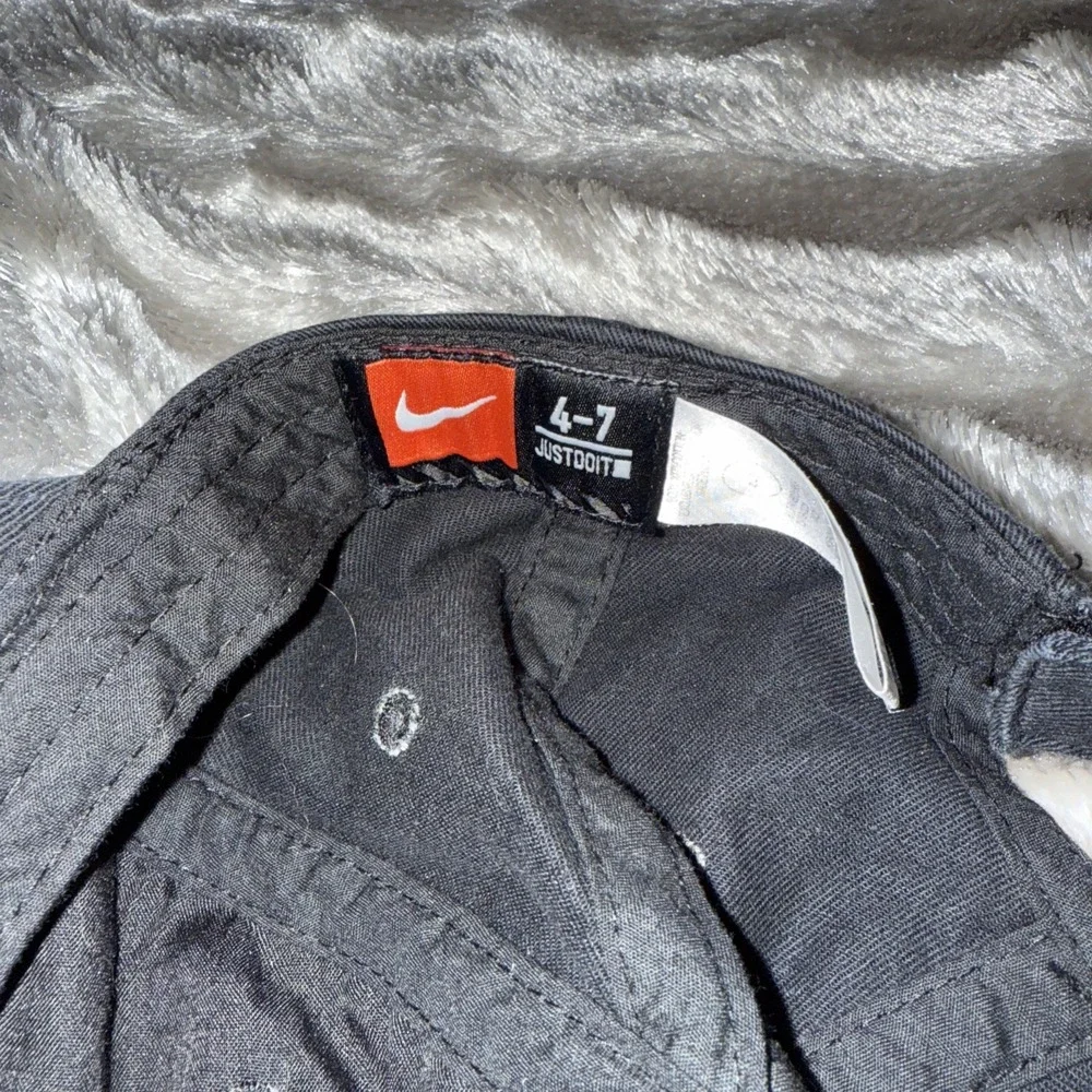 Toddler Infant Baby Nike Cap Hat 4 -7 Adjustable Black White Swoosh Little Kids